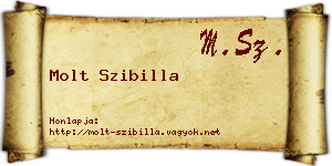 Molt Szibilla névjegykártya